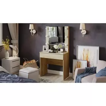 Стол туалетный Марго, 800х464х1555, Дуб Крафт золотой