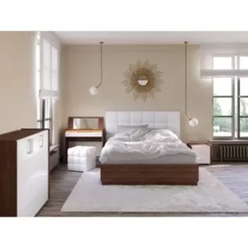 Стол туалетный с подсветкой Камея 03.249, 850х200х550, Орех селект каминный/Белый глянец