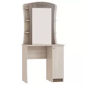 Стол туалетный «Ванесса», 802 456 1650 мм, зеркало, ясень шимо светлый / шимо тёмный