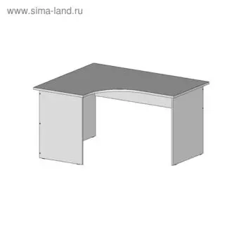 Стол угловой левый СЭЛ14.12.7, 1400х1150/680х750 мм, белый шагр