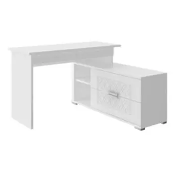 Стол угловой «Тиффани – 18» 12001200760 мм, цвет белый текстурный