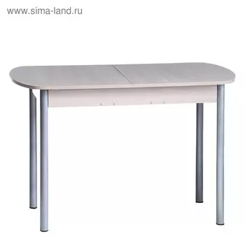 Стол кухонный раскладной «Эконом», универсальный, 1145(1415)680750 мм, цвет металик серый/ясень шимо светлый