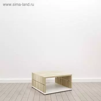 Стол журнальный 800*800*400 мм Дуб/Белый