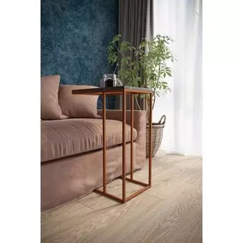 Стол журнальный «Агами Купер», 500 × 310 × 705 мм, цвет чёрный мрамор