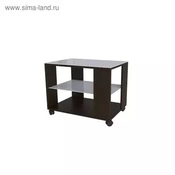 Стол журнальный BeautyStyle 5, 650х450х565, Венге/Стекло белое
