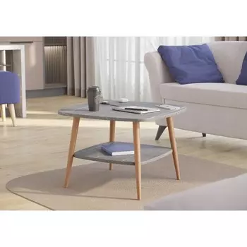 Стол журнальный «Квадро», 600600418 мм, цвет чёрный мрамор