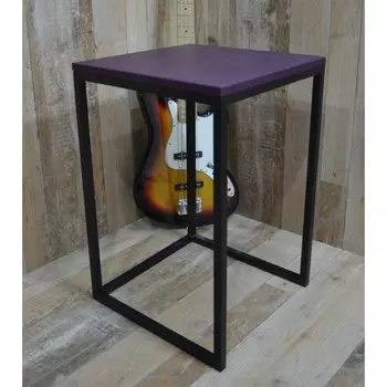 Стол журнальный Лофт Agro Plum, 350х350х596, Черный муар/Слива