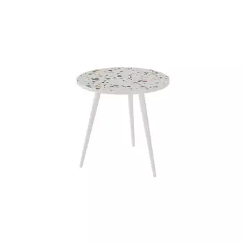 Стол журнальный «Палладио», 450 × 450 × 450 мм, цвет терраццо белый