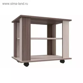 Стол журнальный с полкой СЖ-10 590х700х500 Ясень Шимо Светлый/Темный