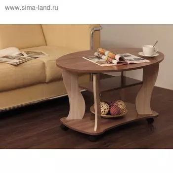 Стол журнальный Сатурн М05 980х600х515 ясень шимо темный/светлый