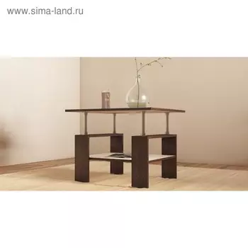 Стол журнальный СЖ-20 530х700х600 Дуб выбеленный/Венге