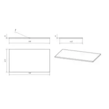 Столешница для тумбы Cersanit MODUO 80, подвесная, дуб