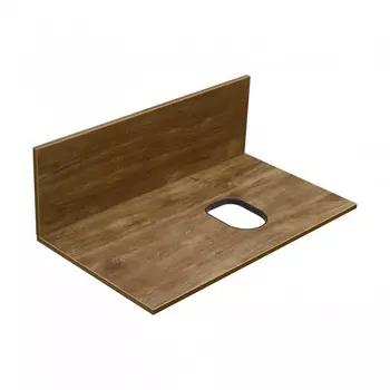 Столешница под раковину AQUATON с панелью Мишель 80 ВЛДСП дуб рустикальный универсальная