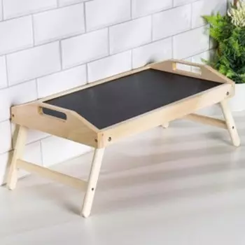 Столик для завтрака с ручками складной, 5030 см, из липы