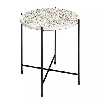 Столик кофейный Josen Terrazzo, 430430500 мм, цвет белый / чёрный