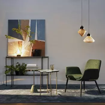 Столик кофейный Kaya, 408408530 мм, цвет золотистый / зелёный