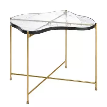 Столик кофейный Sigryd, 640460550 мм, цвет прозрачный / золотой