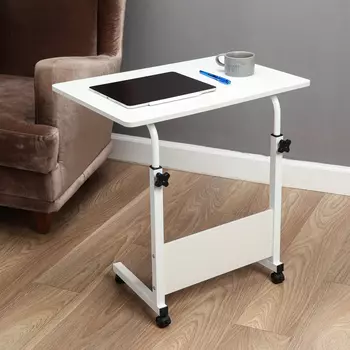 Столик прикроватный «Клик Мебель», на колёсиках, 600400600(800) мм, цвет белый