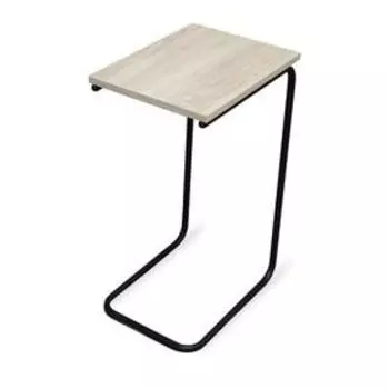 Столик приставной, 400300640 мм, цвет дуб беленый/чёрный муар