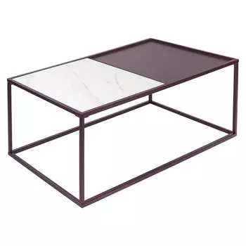 Столик журнальный Mayen, 1100500370 мм, цвет белый / сливовый