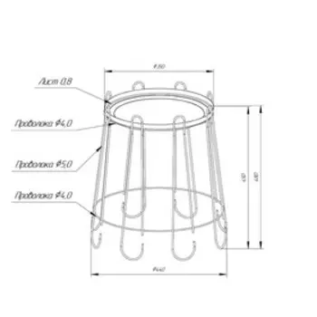 Столик журнальный Sheffilton, 440х440х480, Золото/Черный муар