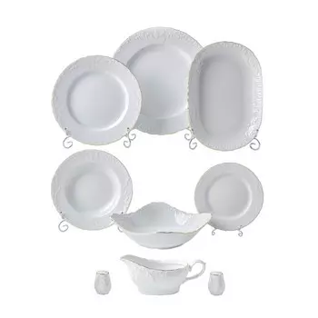 Столовый сервиз Cmielow Рококо «Золотая отводка», фарфор, 24 предмета