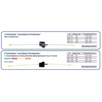 Сторожок "Час.пруж." универс."Спорт-Плотва" №23 (0,5-1гр) (ФЦ желтый)