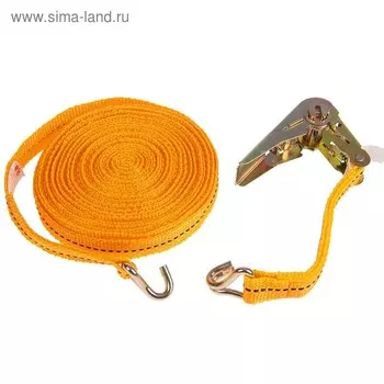 Стяжка груза с механизмом 110 мм, ширина ленты 25 мм, нагрузка 400/800 кг, длина 10 м