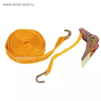 Стяжка груза с механизмом 110 мм, ширина ленты 25 мм, нагрузка 400/800 кг, длина 6 м