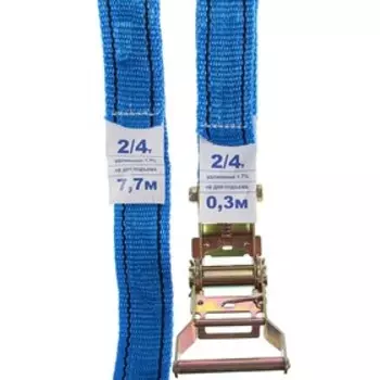 Стяжка груза с механизмом 130 мм, ширина ленты 38 мм, нагрузка 2000/4000 кг, длина 8 м