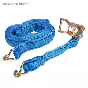 Стяжка груза с механизмом 130 мм, ширина ленты 38 мм, нагрузка 2000/4000 кг, длина 8 м