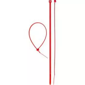 Стяжки кабельные "ЗУБР" красные КС-К1, 2.5 x 150 мм, нейлон, 100 шт.