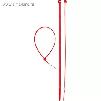 Стяжки кабельные "ЗУБР" красные КС-К1, 3.6 x 200 мм, нейлон, 100 шт.