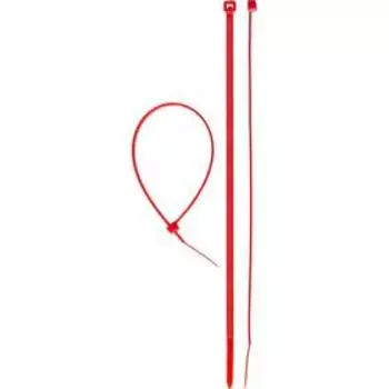 Стяжки кабельные "ЗУБР" красные КС-К1, 4.8 x 400 мм, нейлон, 100 шт.