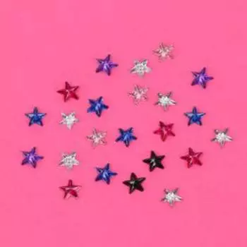 Стразы для декора «Звёзды», разноцветный