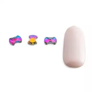 Стразы для дизайна ногтей хамелеон POLE «Бантик», 10 шт