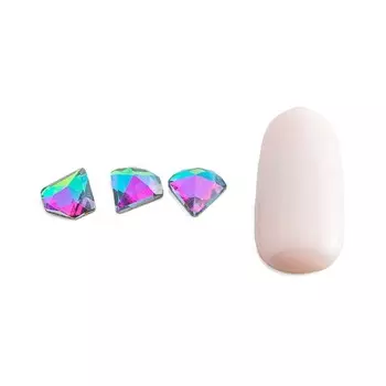 Стразы для дизайна ногтей хамелеон POLE «Бриллиант», 10 шт