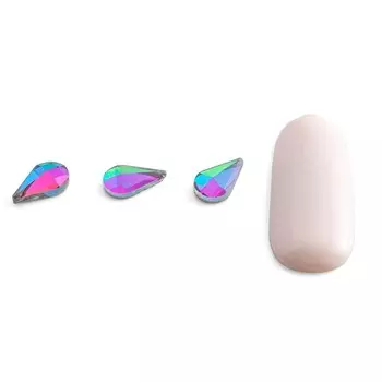 Стразы для дизайна ногтей хамелеон POLE «Капля средняя», 10 шт