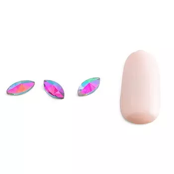 Стразы для дизайна ногтей хамелеон POLE «Лепесток большой тонкий», 10 шт