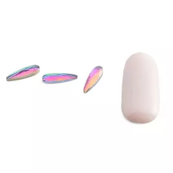 Стразы для дизайна ногтей хамелеон POLE «Луч», 10 шт