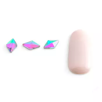 Стразы для дизайна ногтей хамелеон POLE «Ромб», 10 шт