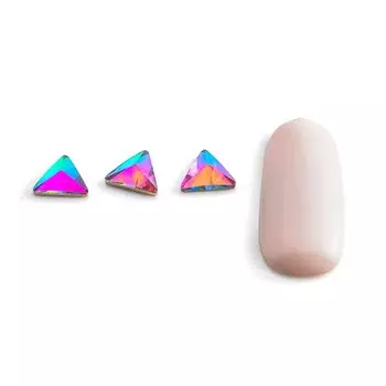 Стразы для дизайна ногтей хамелеон POLE «Треугольник», 10 шт