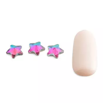 Стразы для дизайна ногтей хамелеон POLE «Звезда большая», 10 шт