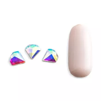 Стразы для дизайна ногтей POLE «Голографик», бриллиант, 10 шт