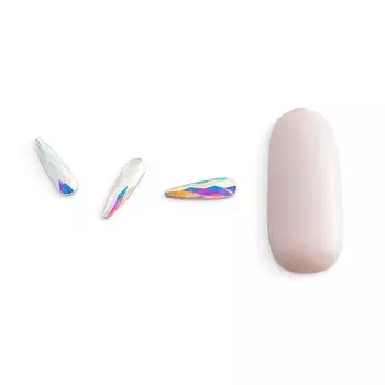 Стразы для дизайна ногтей POLE «Голографик», луч, 10 шт