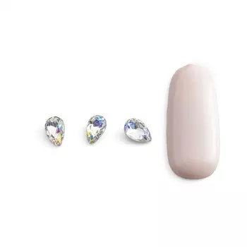 Стразы для дизайна ногтей прозрачные POLE «Капля малая», 10 шт