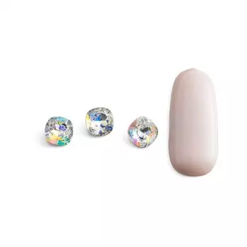 Стразы для дизайна ногтей прозрачные POLE «Квадрат мягкий», 10 шт