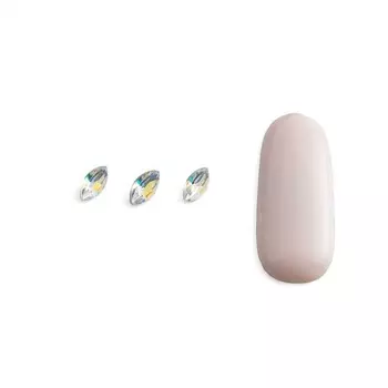 Стразы для дизайна ногтей прозрачные POLE «Лепесток малый», 10 шт