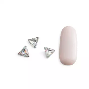 Стразы для дизайна ногтей прозрачные POLE «Треугольник», 10 шт
