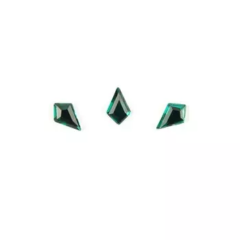 Стразы для дизайна ногтей TNL «Кристалл», изумрудные, 10 шт